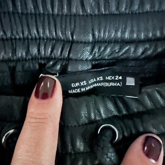 Zara leather joggers - Picture 2 of 3